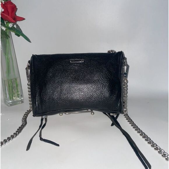 Rebecca Minkoff Leather Crossbody Black Small - Picture 3 of 9